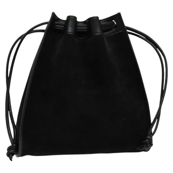 GUCCI Shoulder Bag Suede Black Auth sw595 - Picture 1 of 12